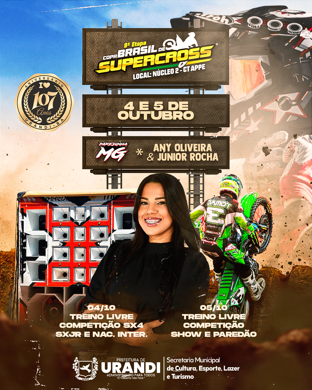Urandi recebe 6ª Etapa da Copa Brasil de Supercross nos dias 4 e 5 de outubro