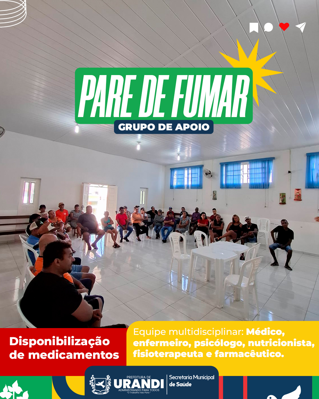 Grupo de Apoio Pare de Fumar segue fortalecendo ações de cuidado e prevenção em Urandi