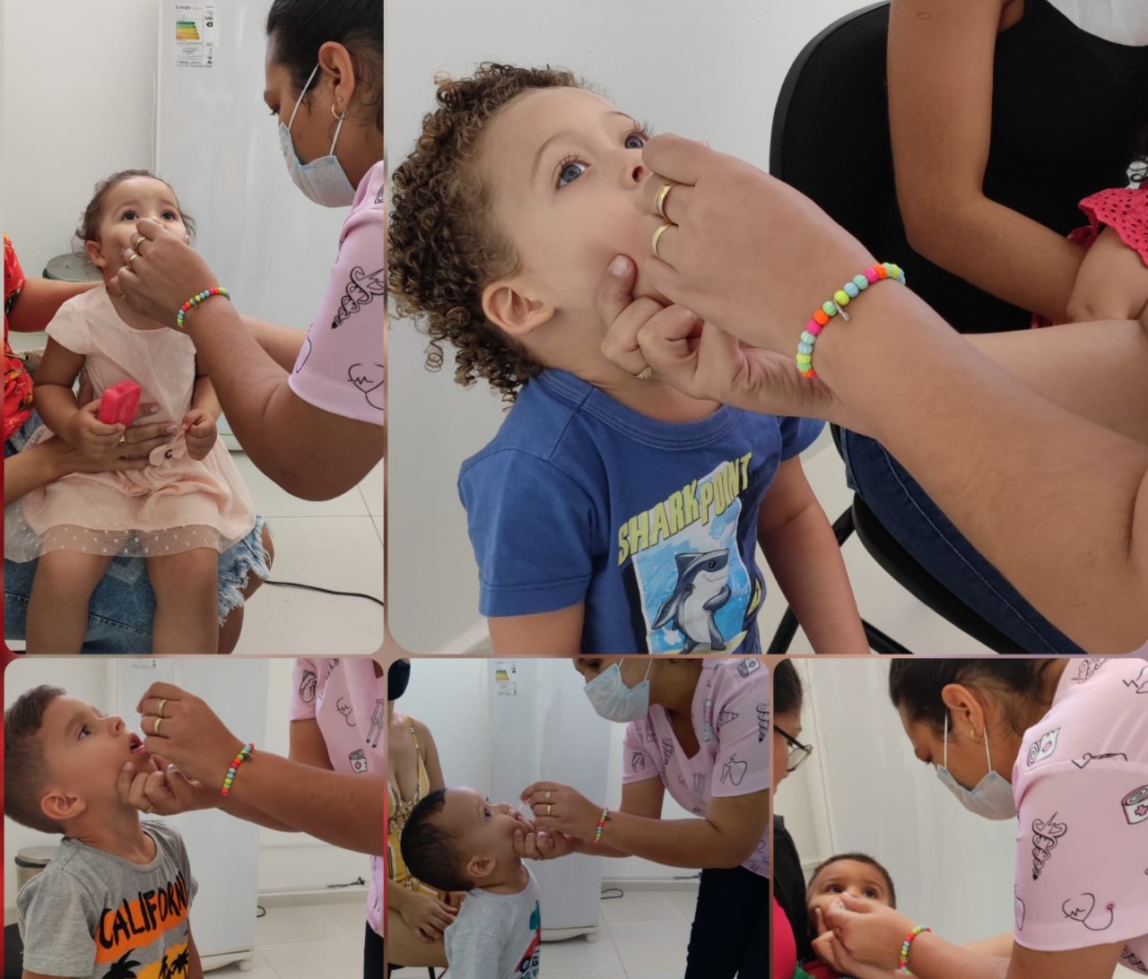 Saúde vacina mais de 300 crianças no Dia D da Campanha Nacional contra Poliomielite e Multivacinação
