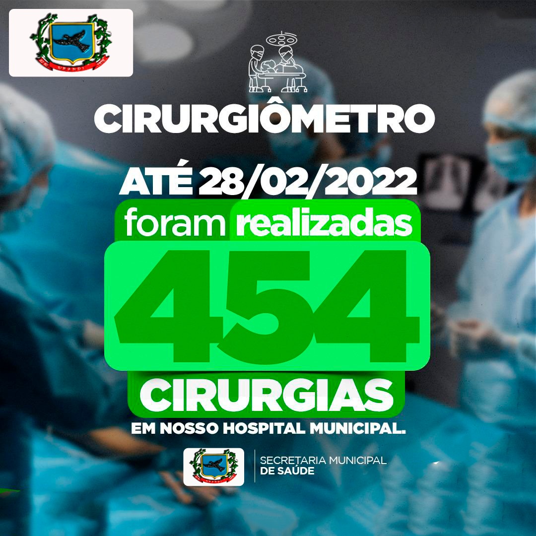 Com números históricos, em 14 meses, prefeitura realiza 454 cirurgias no hospital Municipal.